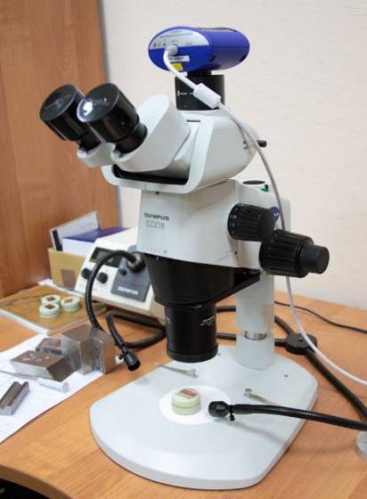 Stereomicroscope OLYMPUS SZX 16. Magnification range from 7  115.